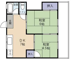 鶴間ハイツ・7号室の間取り