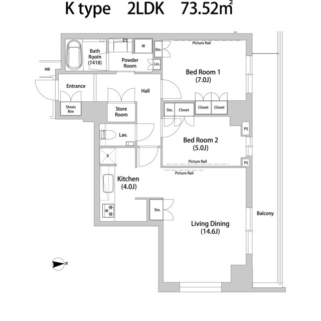 品川ハート　ビュータワー・1815号室の間取り