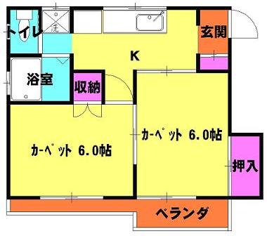 田島ハイツⅡの間取り