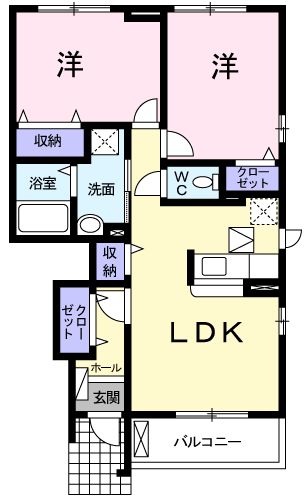 ソレイユ Aの間取り