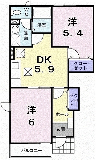 エスポワール2001Αの間取り
