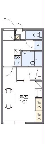 レオパレスフラワーヒル花山の間取り