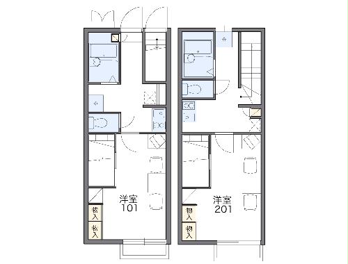 レオパレスレインボードロップスの間取り
