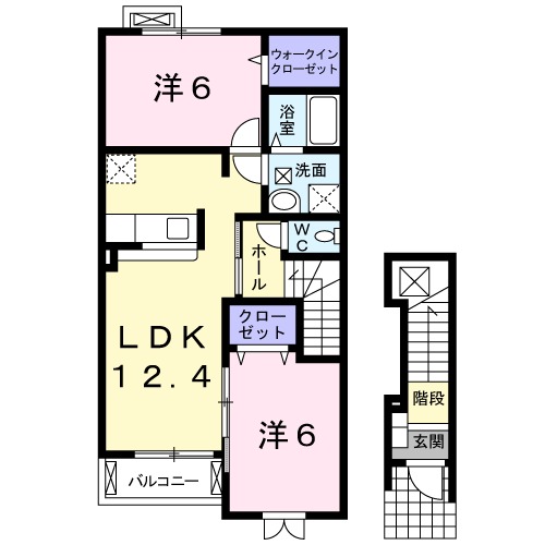 イリス Aの間取り