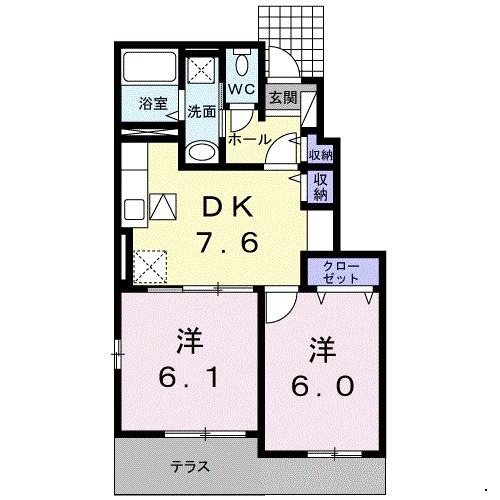 グリ-ンヒルBの間取り