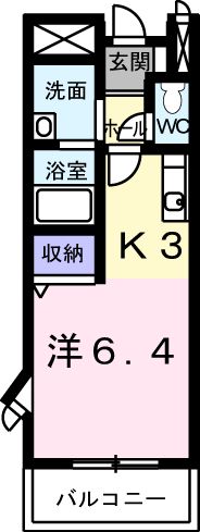 ウエストヒルBの間取り