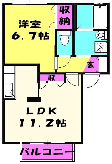 ウィン中浦和Ⅱの間取り