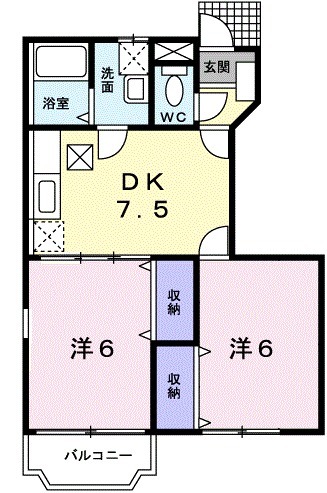 グランパルク Bの間取り