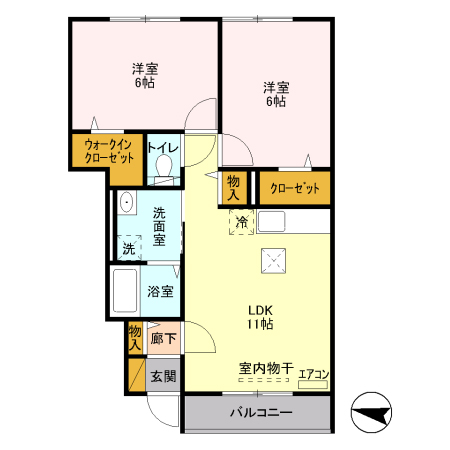 アメニティーハウス Ⅱの間取り