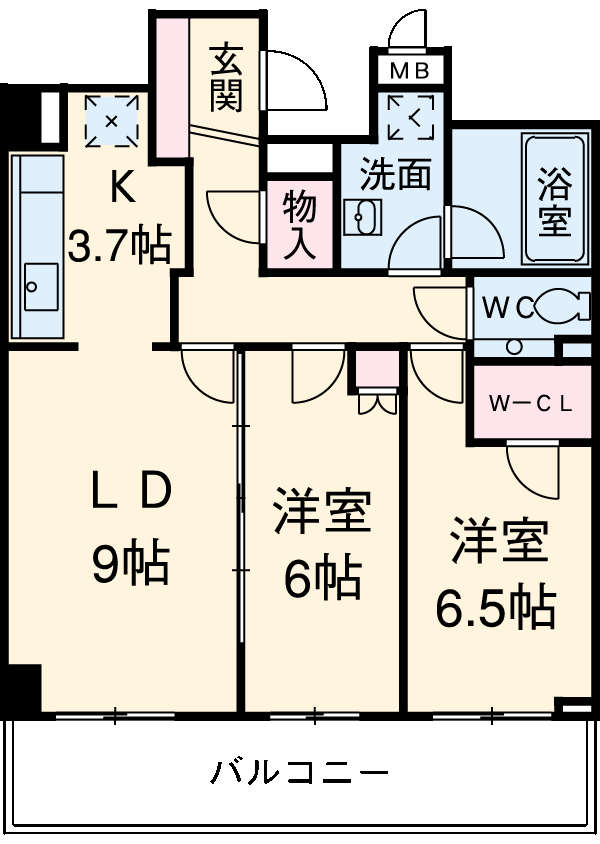 グレンパーク駒場Ｅ棟の間取り