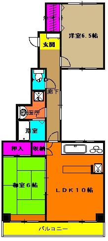 津田沼北見マンションの間取り