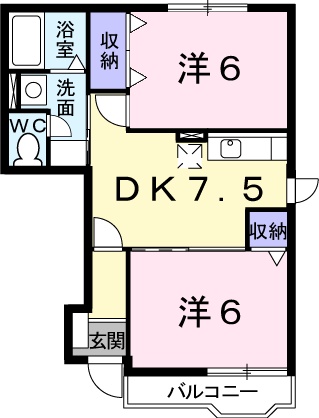 ガーデンロイヤルAの間取り