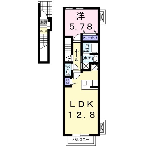 02010号室の間取り