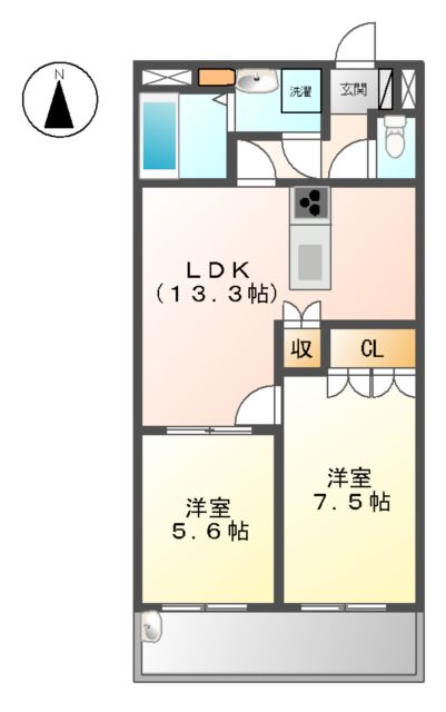 URBAN HILLS SAITO Ⅱの間取り