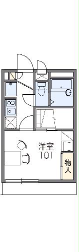 レオパレス上野西清風の間取り