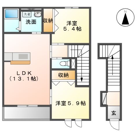 シンビー館Ⅰ棟の間取り