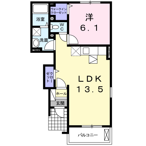 アンジュ　Ａ・01020号室の間取り