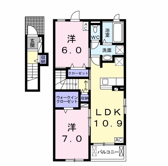 れんげ荘の間取り