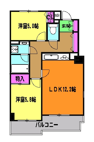 セリオ五番館の間取り