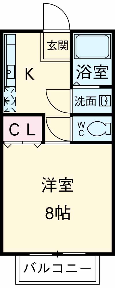 コーポ大下の間取り