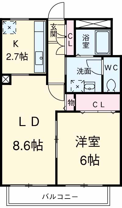 シャーメゾンハイジ・202号室の間取り