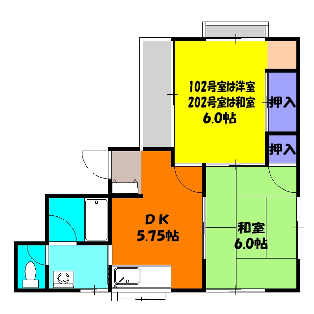アメニティ亀創の間取り