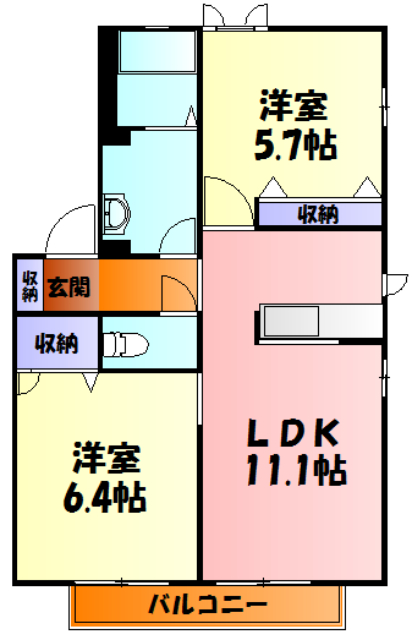 サンヒルズⅠの間取り