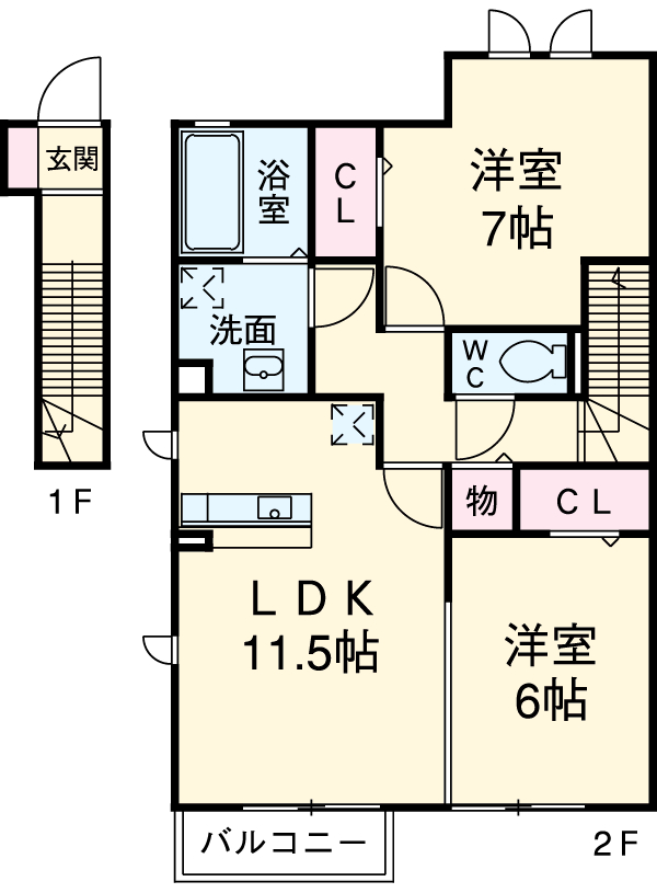 CAPE KANEKO A棟の間取り