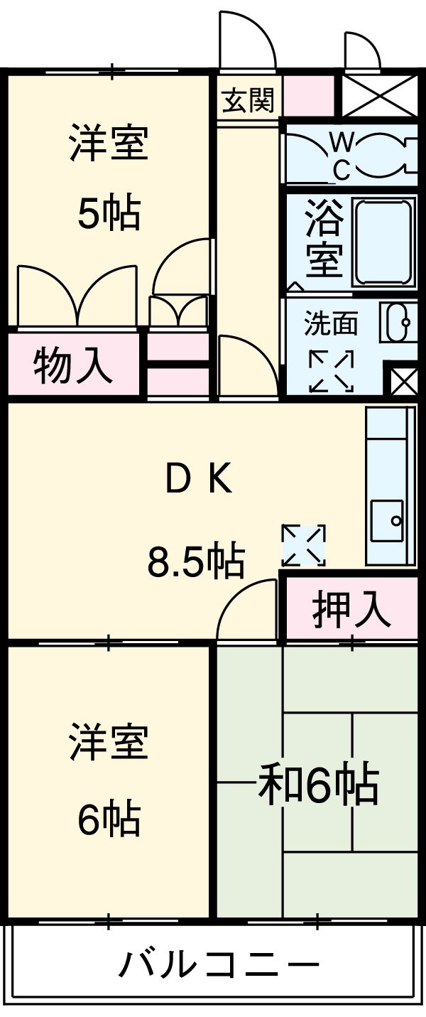 クレボナール三田の間取り