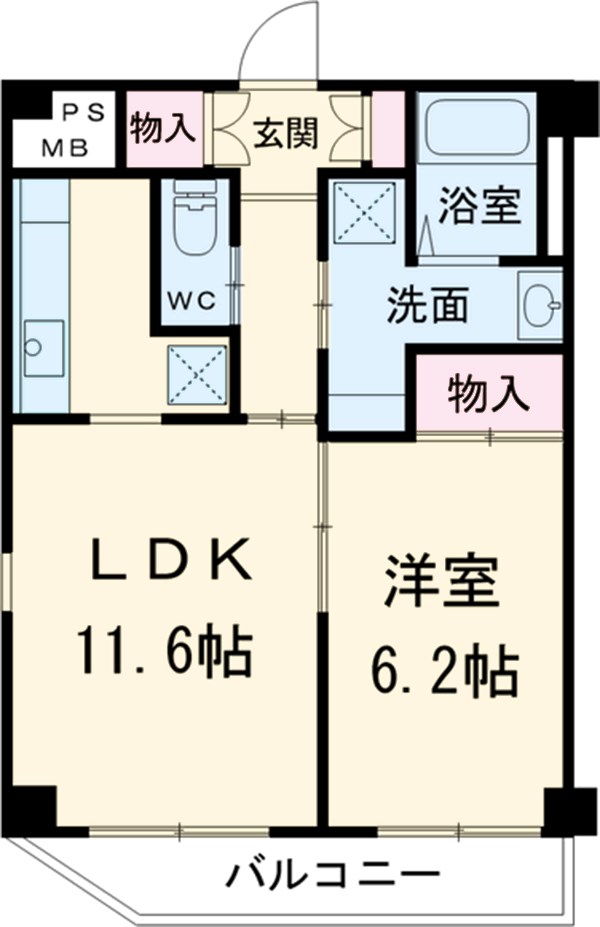 プライオール協和登戸の間取り