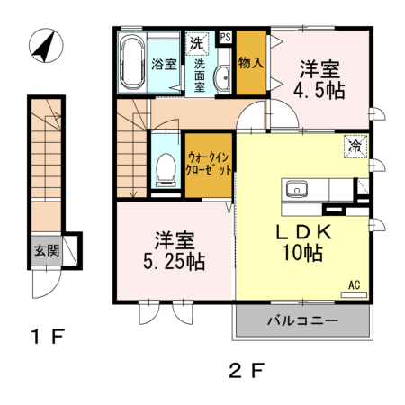 maison楓Ⅰの間取り