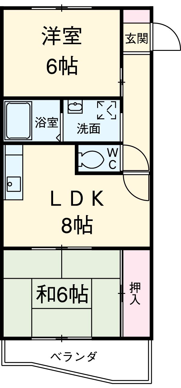 第二山嵜マンションの間取り