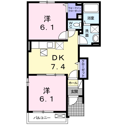 カ－サ　グランデⅠ・01010号室の間取り