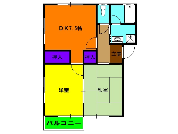 シャルマン曲金Ⅰの間取り