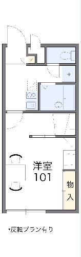 レオパレス幸・103号室の間取り