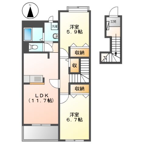 エーデルハイム岩波の間取り