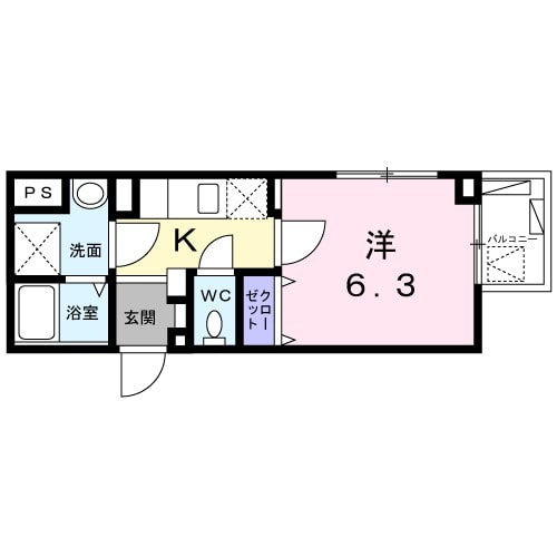 ヴィチーノ　アル　ポンテ品川・04010号室の間取り