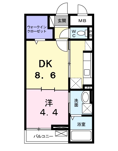イーエックス フラットの間取り