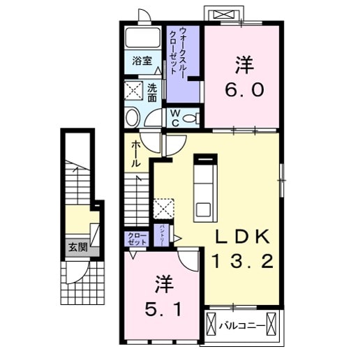 スヴェニール ポルトⅡの間取り