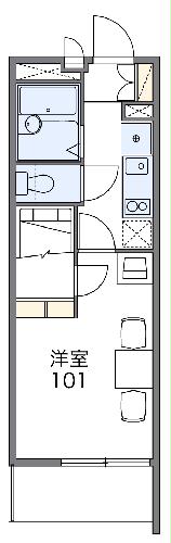 レオパレスボヌール中村の間取り