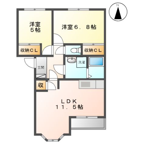 カーサ・ソフィアBの間取り