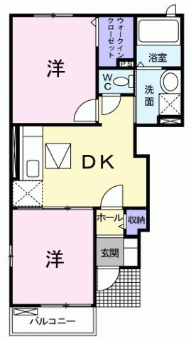 ミルトフリーデⅡ・01040号室の間取り