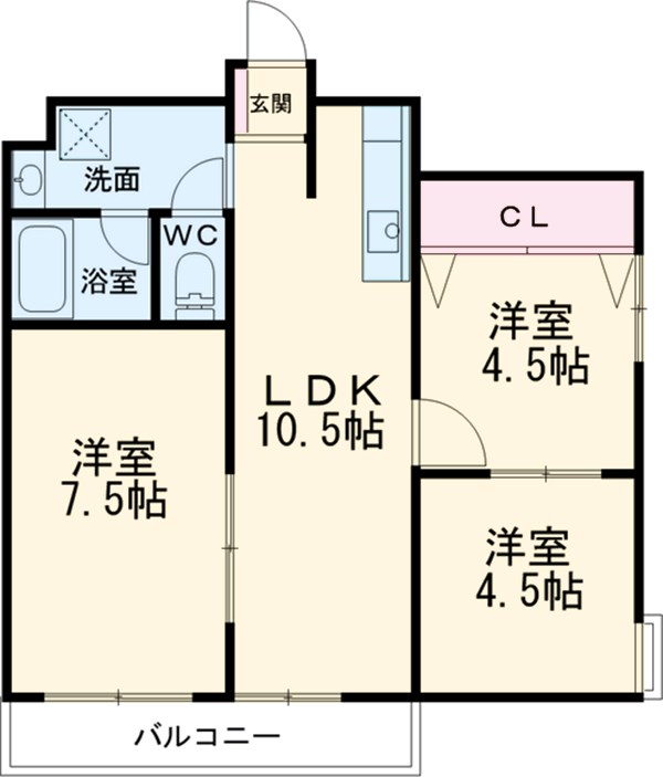 パーソンシティ中田の間取り