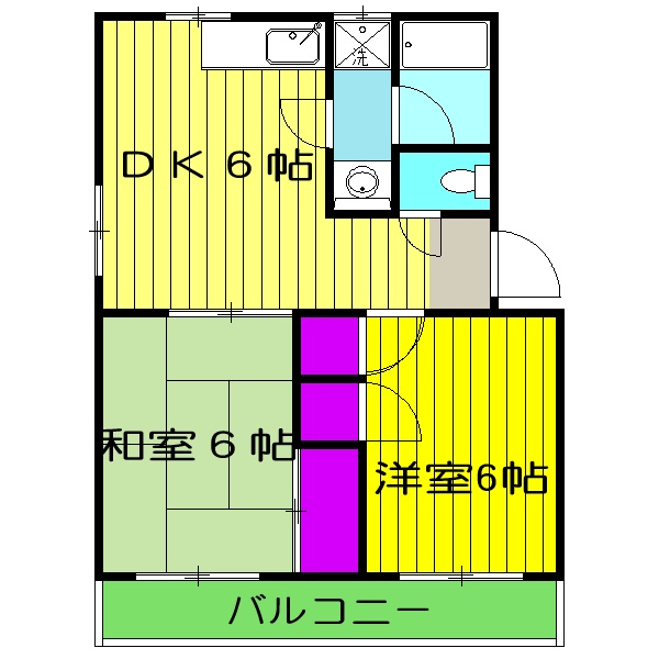 コーポ・ポシェット6の間取り