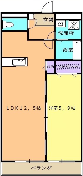 押切の完工年月(2009年10月)築の賃貸マンションの間取り