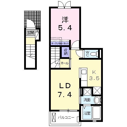 セレーノ モチヅキⅠの間取り