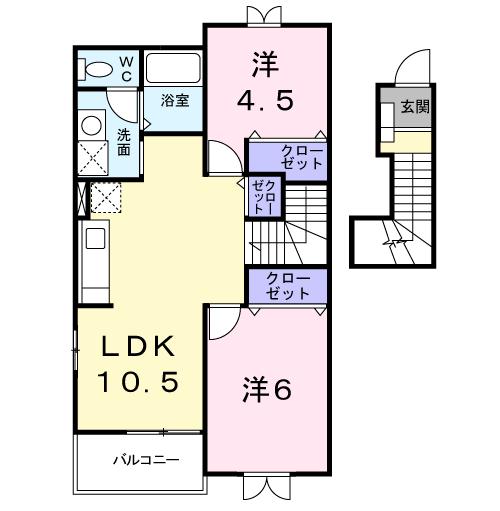 マロン ヴィラ ⅡCの間取り