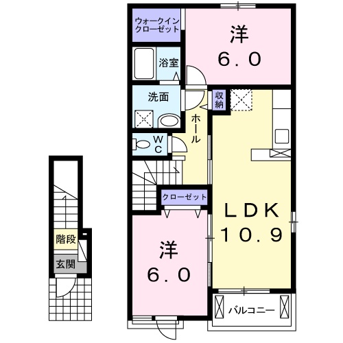 シャンドゥ フルールBの間取り