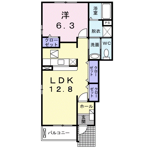 アンジュエールBの間取り