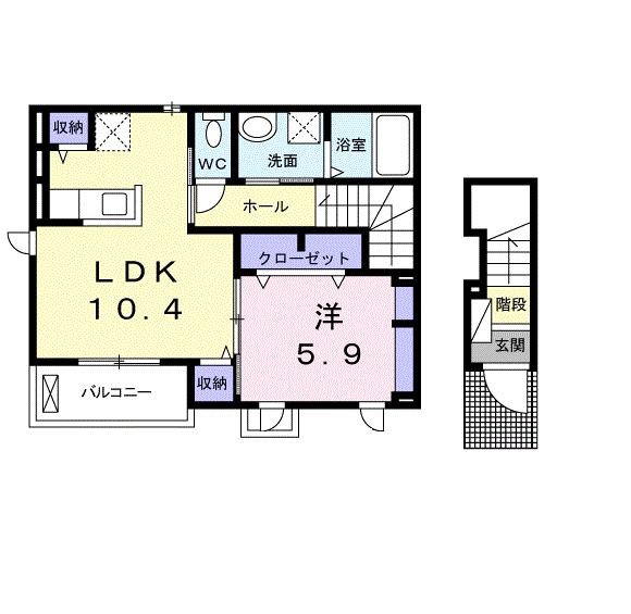 コリーヌ春日Aの間取り